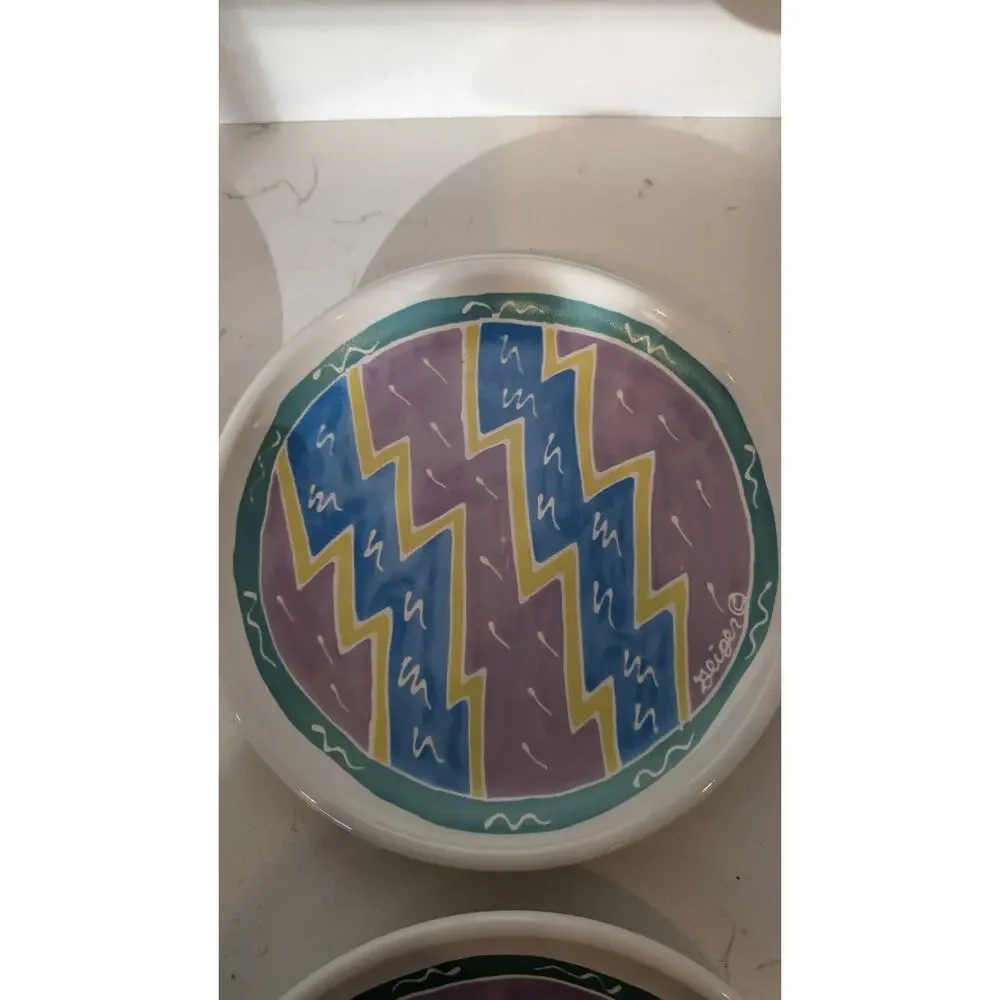 1987 Chaleur Judith Geiger Set Of 6 Salad Plates 8